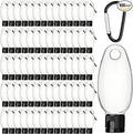 Yalikop 100 Pcs Traveling Bottles with Keychain 2oz Clear Plastic Keychain Bottle Leakproof Refillable Empty Keyring Container Liquid Packing Container Portable Bottle with Lid for Liquid Cream