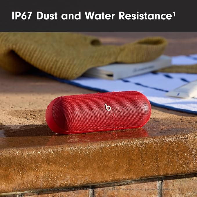 Beats Pill - Wireless Bluetooth Speaker with AppleCare+ (2 Years) - Statement Red