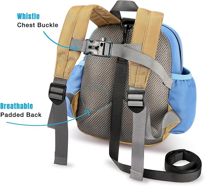 STEAMEDBUN Backpack Leash for Toddlers 1-3: Baby Backpack with Leash for Boys Girls - Anti-Lost Harness for Walking