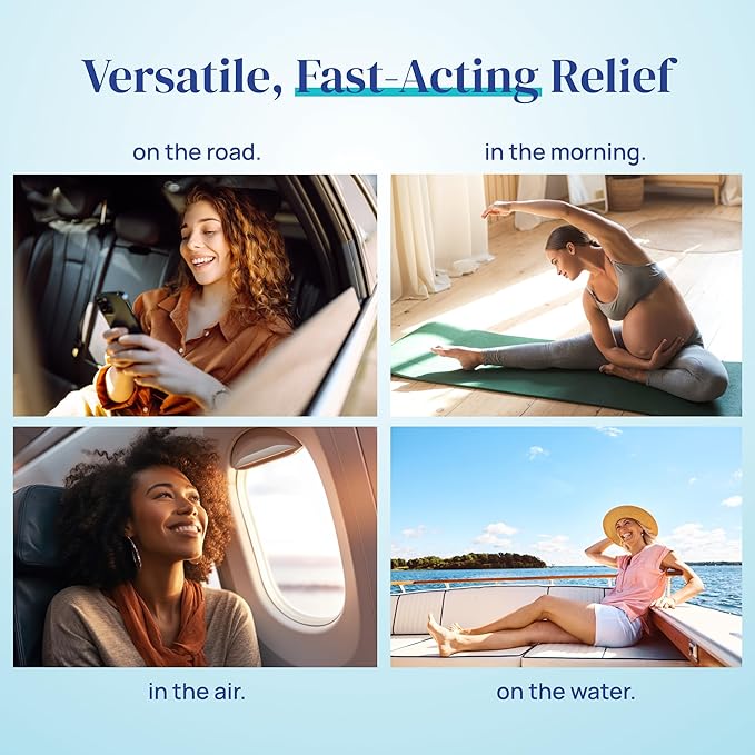 Allclair Nausea Relief Inhaler - Take Control of Motion Sickness, Morning Sickness, Medication, GLP-1 - Fast, Natural, Drug-Free, Non-Drowsy & Portable Travel Essential (3 Inhalers)
