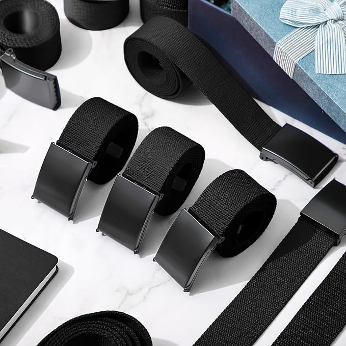 Yahenda 20 Pcs Web Belt for Men Women Belt Adjustable Canvas girdle Golf Strap with Military Buckle Casual Web girdle