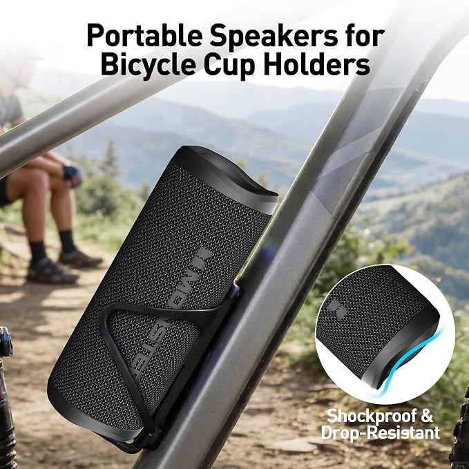 Monster S620 Bluetooth Speaker, Wireless Portable Outdoor Bluetooth Speakers, 60W True Wireless Stereo IPX8 Waterproof, Dual PairingBluetooth 5.4 Built-in Mic, Perfect for Home, Black