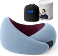 Ostrichpillow Go Neck Pillow, Travel Pillows for Airplanes, Premium Memory Foam Travel Pillow, 360º Ergonomic Design, Asymmetrical Sides, Travel Bag Included, Washable Modal Cover