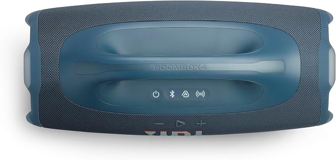 JBL Boombox 4 - Most Powerful Portable Waterproof Speaker with Massive Pro Sound, Up to 34 Hours of Playtime, & Multi-Speaker Connection by Auracast™ (Blue)