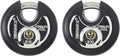 BRINKS Heavy Duty Padlock with Key - 70mm Discus-Shaped Keyed Lock for Storage Shed, Garage, Storage Lockers, Sliding Doors, Tool Box, and Cabinets, 2 Pack