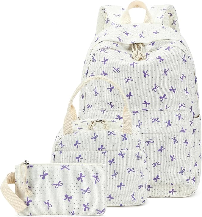 LEDAOU Backpack for Girls School Bag Kids Bookbag Teen Backpack Set Daypack with Lunch Bag and Pencil Case | Kids, Bookbag, Daypack, with Lunch Bag, and Pencil Case