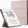 CoBak Case for 11" Kindle Scribe 3rd Generation 2025, Kindle Scribe Colorsoft with Two Viewing Angles - All New PU Leather Cover with Auto Sleep Wake, Pen Holder. Rose Gold
