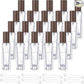 Domensi 20 Pcs 10/15/20/30 ml Perfume Travel Refillable Glass Bottles Spray Bottle Perfume Atomizer for Cologne Dispenser Leak-proof Fragrance Bottles Atomizer Pump Kit (15 Ml,Dark Wood Color)