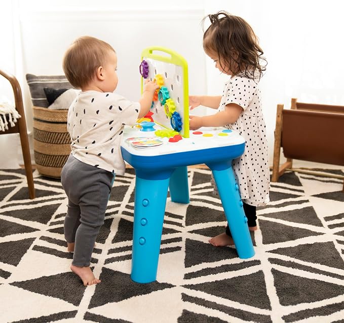 Baby Einstein Curiosity Table Activity Play Station, Montessori Floor Toy and Interactive Workbench, 12 Months and Up