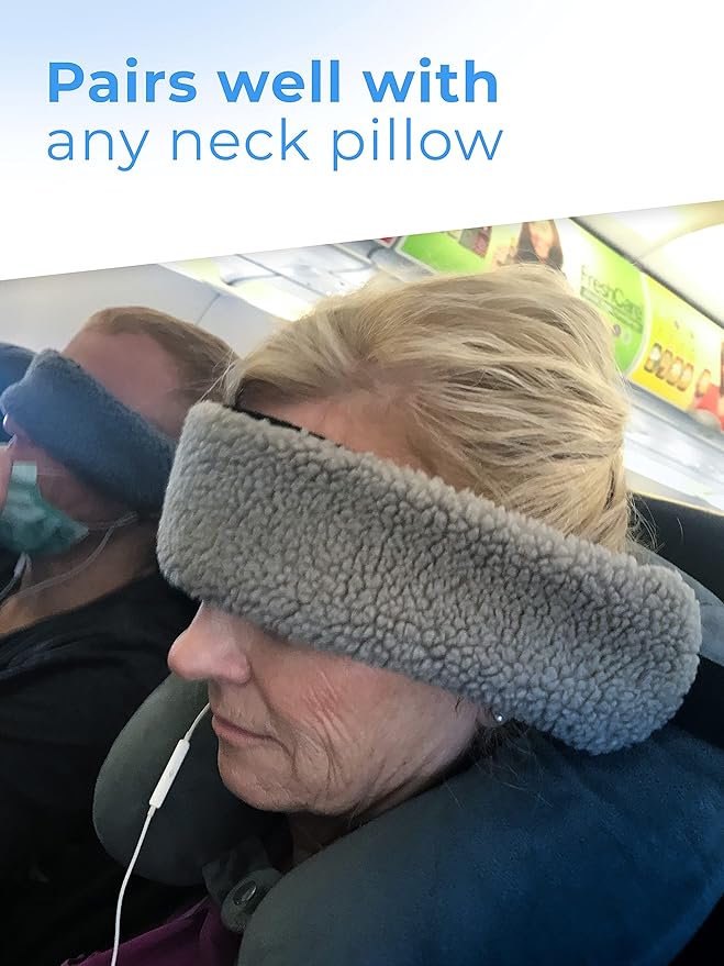 SeatSleeper Travel Pillow Alternative Stops Bobbing | Airplane Head Straps and Car Support Band | Great on Travel Upright | Super Comfy Neck Support | Small & Compact