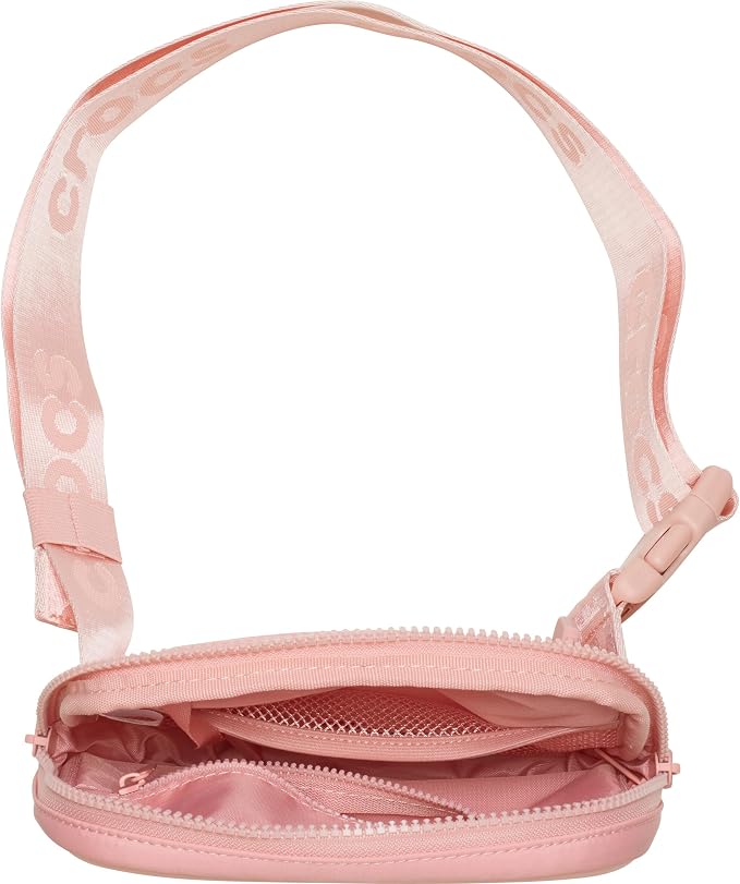 Crocs Classic Belt Waist Bag, Customizable Fanny Pack, Personalize with Jibbitz Charms, Powder Pink, One Size