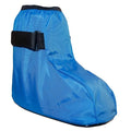 Walking Boot Cover for Medical Fracture Cast Blue Short, Large | Water Resistant Slip Resistant Rubber Sole Easy On and Off Snug Fit