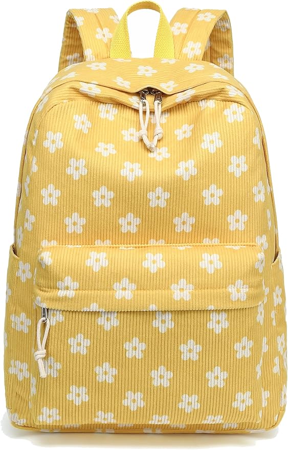 Bluboon School Backpack for Teen Girls Bookbags Elementary High School Corduroy Laptop Bags Women Travel Daypacks