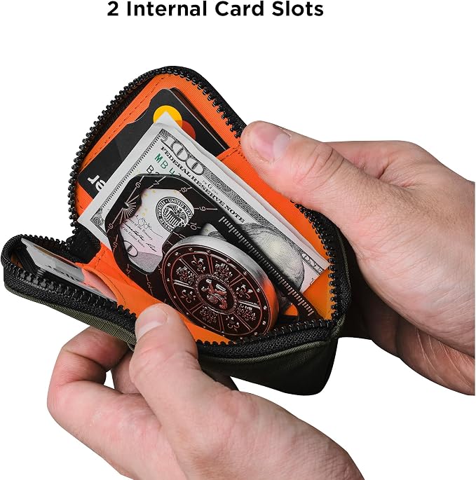 ALPAKA Zip Card Pouch - Holds 12-20 Cards, Cash Made With Weatherproof Fabric, YKK Zipper, RFID Blocking Card Wallet and Coin Pouch for Men
