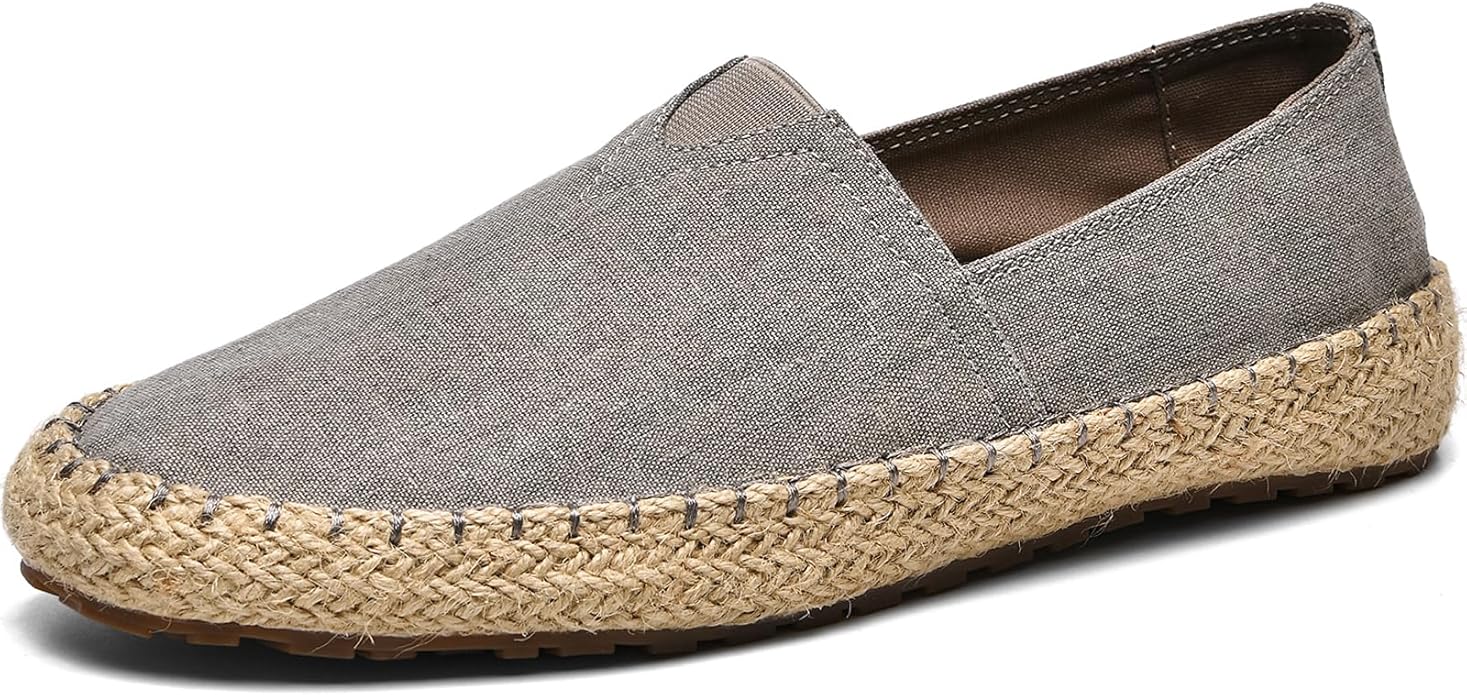 CASMAG Men's Fashion Casual Canvas Espadrille Slip-on Shoes Loafers