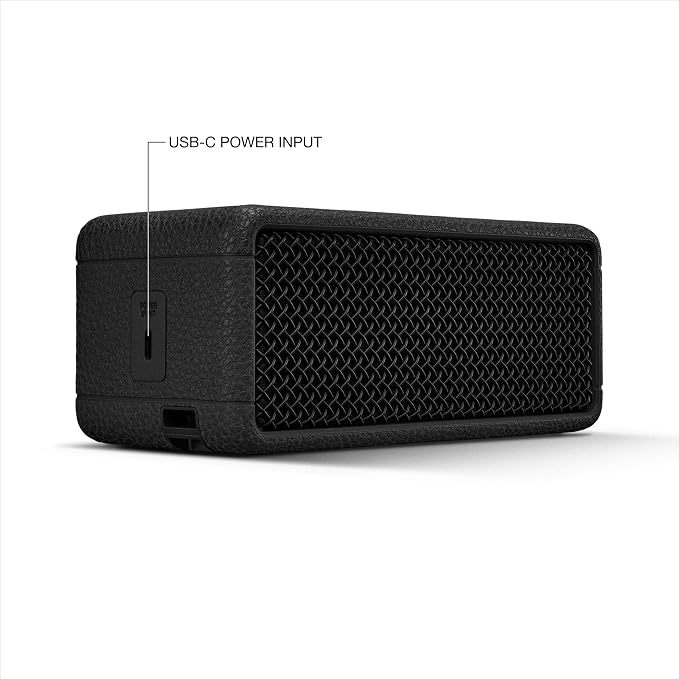 Marshall Emberton III Portable Bluetooth Speaker - Rugged Waterproof/Dust-Proof Design | Loud Stereo Sound, Deep Bass | Compact and Wireless for Travel and Outdoors - Black and Brass