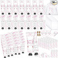 50 Sets 200 Pcs Coquette Pink Bow Baby Shower Gifts Bulk Hand Lotion and Lip Balm Party Favors Theme Baby Shower Travel Size Hand Lotion and Lip Balm with Organza Bags Tags