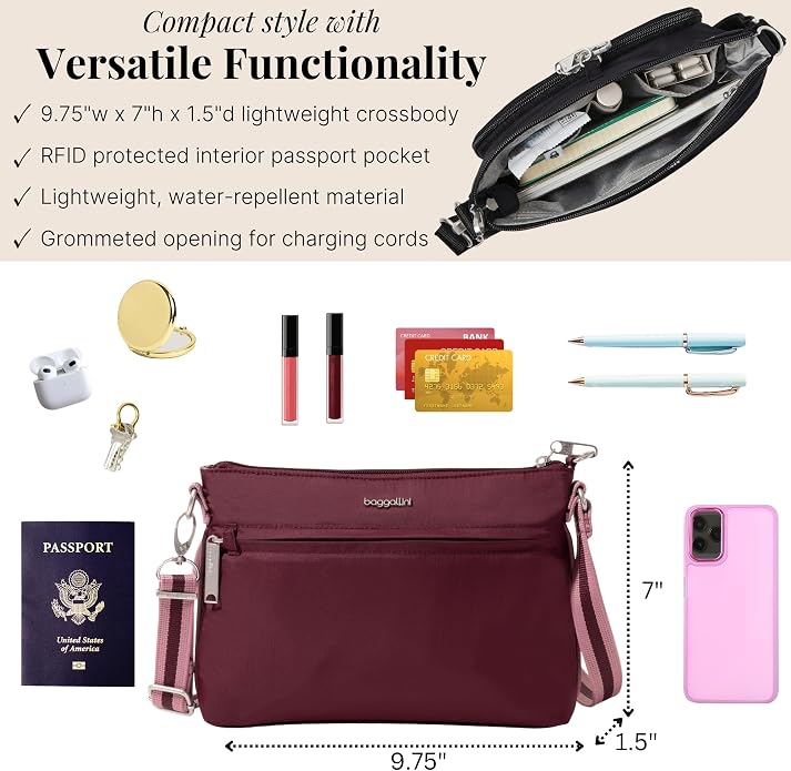 Baggallini Securtex™ Anti-Theft Memento Crossbody