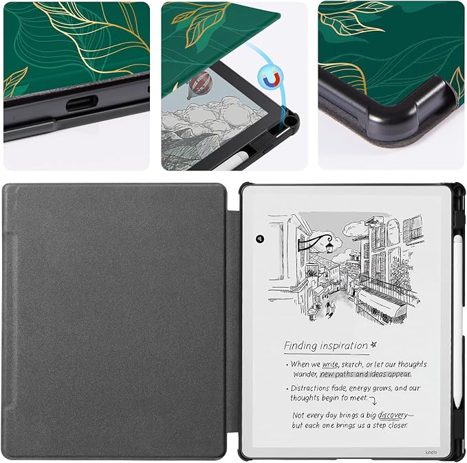CoBak Case for 11" Kindle Scribe 3rd Generation 2025, Kindle Scribe Colorsoft - All New PU Leather Cover with Auto Sleep Wake, Pen Holder for Scribe 11" 2025 Released