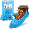 ProtectX Disposable Shoe & Boot Covers, 200-pack (100 pairs), Waterproof, Slip Resistant, Boot & Shoe Covers, Durable CPE plastic, Fits up to Men’s 10.5 US Size and Women’s 12 US Size Shoes