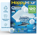 HAPPY HOUR Laundry Sheets Detergent 120 Loads Fresh Scent, 60 Sheets - Biodegradable Laundry Soap, Non Toxic, Plastic Free, Fights Tough Stains & Odors, Travel, Hypoallergenic for Sensitive Skin