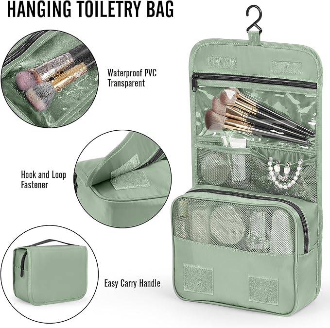 Veken 10 Set Packing Cubes for Travel Essentials, Suitcase Organizer Bags in 4 Sizes, Carry-On Luggage Accessories with Large Laundry Bag & Passport Holder, Must-Have for Airplane, Road Trip & Camping
