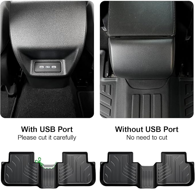 Floor Mats for 2022-2026 Honda Civic Sedan Hatchback Si (Include Sport, Not for Hybrid, 2nd Row with & w/o USB Port), for Acura Integra 2023-2026, TPE All Weather Durable Floor Mats
