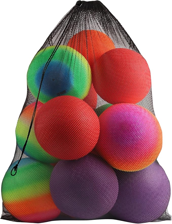 GSE Games & Sports Expert 24x36/30x40 X-Large Mesh Sports Equipment Drawstring Bag for Soccers, Basketballs, Footballs