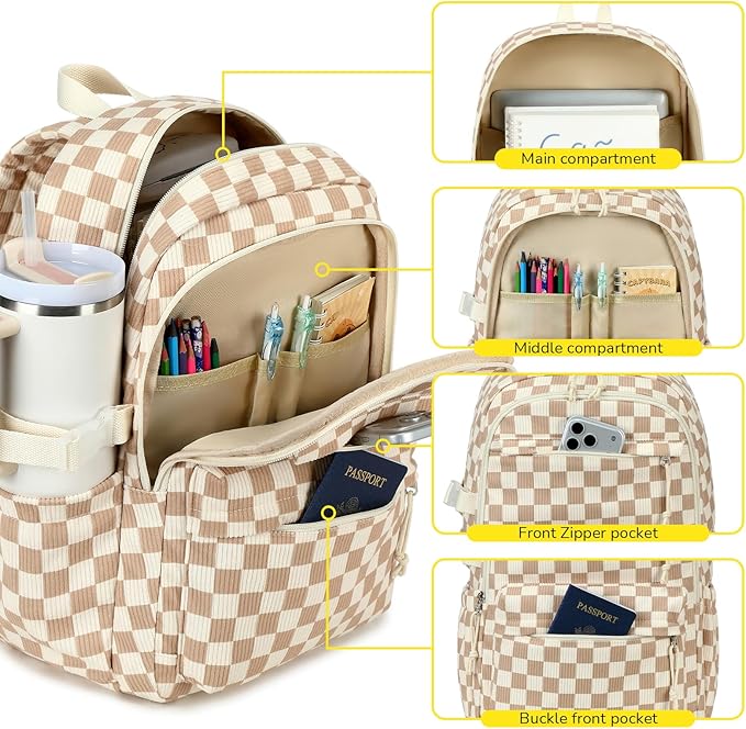Bluboon School Backpack for Teen Girls Bookbags Elementary High School Corduroy Laptop Bags Women Travel Daypacks