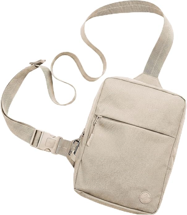 Travel Sling Bag for Men & Women - Small Water Resistant Crossbody Multipocket Chest Bag with Anti-Theft