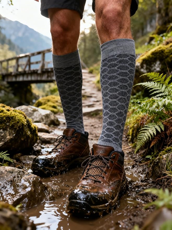 RANDY SUN Waterproof Breathable Knee High Kayaking Hunting Fishing Socks
