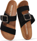 Project Cloud Womens Sandals - Adjustable Buckle Sandals for Women 2026 with Plush Insole - Lightweight & Non Slip Slides for Women Footwear