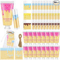200 Pcs/ 50 Set Ice Cream Drip Baseball Gift Bulk for Team Include Ice Cream Drip 50 Lip Balm 50 Hand Creams 50 Bag 50 Tag for Summer Baseball Softball Party Favors Birthday Stuff
