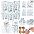 24 Sets Bow Seashells Themed Hand Cream and Lip Balm Gift Seashells and Wedding Bells Favors Bridal Shower Party Favors for Guest Travel Size Bulk Ocean Coastal Summer Baby Shower Party Supplies