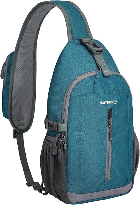 WATERFLY Sling Bag Crossbody Backpack: 8L RFID Anti Theft Cross Body Shoulder Bag Travel Crossover Side Bag for Men Women