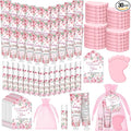 Loopeer 30 Set/150 Pcs Pink Flowers Baby Shower Favors for Guests Gifts Hand Cream Lip Balm Soap Party Favors Travel Size with Bags, Thanks You Card for Games Prizes Souvenirs