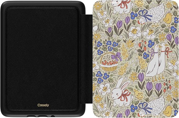 Casely Kindle Case | Storybook Stroll | Spring Garden | Compatible with 7” Kindle Colorsoft and 7” Kindle Paperwhite (12th Gen 2024 Models)