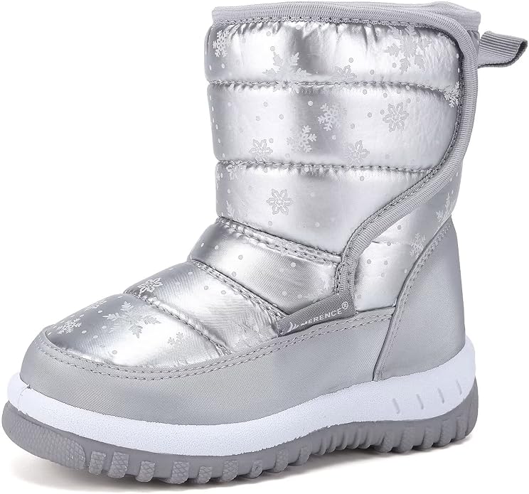 CIOR Winter Snow Boots for Boy and Girl Outdoor Waterproof with Fur Lined(Toddler/Little Kids)