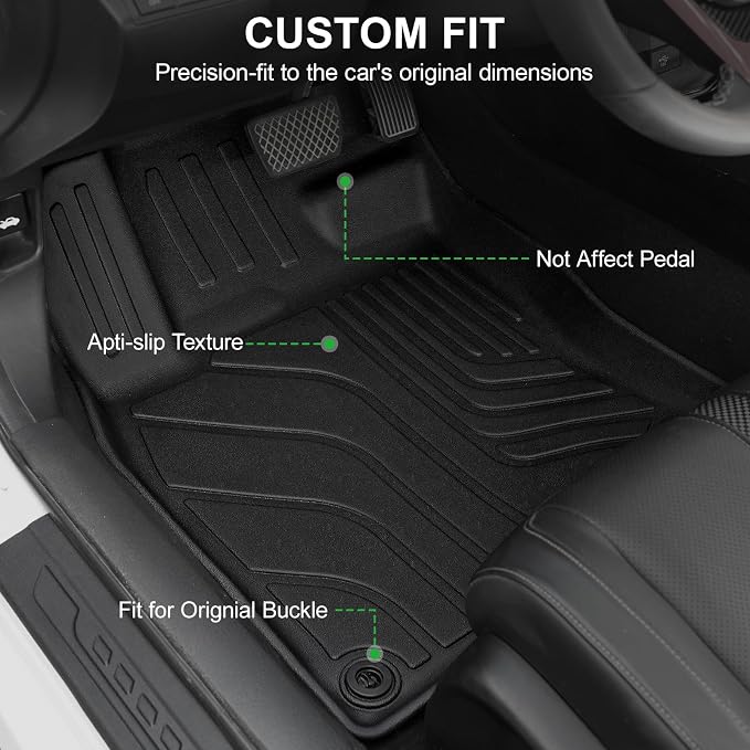 Floor Mats for 2016-2021 Honda Civic Sedan/Coupe/Type R/Insight, 2017-2021 Hatchback, TPE All Weather Durable Floor Liners Door Sill Guards for Honda Civic