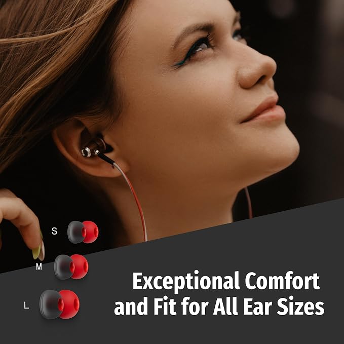 Symphonized Wired Earbuds 3.5mm Jack – Wooden Earphones with Mic & Volume Control, Plug In Ear Headphones Wire, Corded Ear Buds Wired Earbuds with Microphone for Computer, Laptop & Phone with Aux Cord