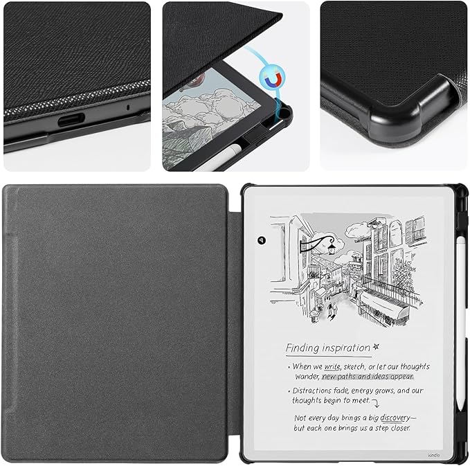 CoBak Case for 11" Kindle Scribe 3rd Generation 2025, Kindle Scribe Colorsoft - All New PU Leather Cover with Auto Sleep Wake, Pen Holder for Scribe 11" 2025 Released