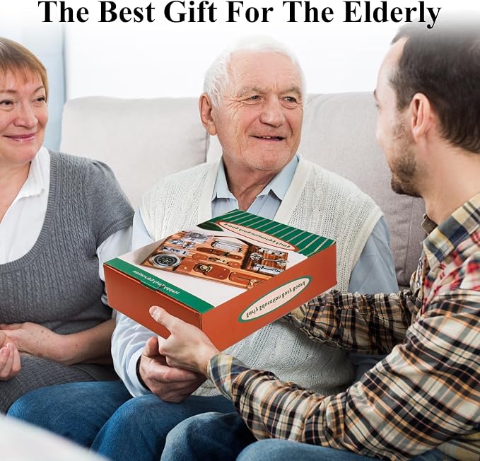 Dementia Activities for Seniors,Fidget Busy Board for Adults with Dementia,Engaging Alzheimers Activities & Tactile Stimulation,Thoughtful Gift for People with Alzheimer's (Compass Version)