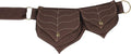 Cotton two Leaf Pocket Waist Belt-Brown