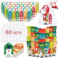 KONEUK 60 Pack Christmas Hand Cream and Lip Balm Set, Stocking Stuffers for Women, Bulk Hand Lotion for Christmas Gifts, Christmas Party Favors, Party Supplies and Christmas Decorations
