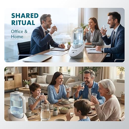 PIURIFY 3 in 1 Hydrogen Water Machine: Hydrogen Water Generator + Vortex Structured Water + Calcium Sulfite Filter | SPE/PEM Hydrogen Water Pitcher with Magnetic Water | BPA-Free Tritan | 50 OZ