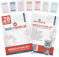 Epic Medical Supply First Aid Kit Medication Refill – 28-Count Unit Dose Packets – Emergency Medicine Kit Pills for 1st Aid Kit Refills, Travel, Office, Dorm, Camping – Assembled in USA