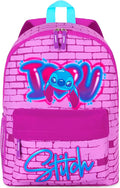 Disney Stitch Backpack for Girls Teens School Bag Kids Book Bag School Supplies Gifts (Pink)