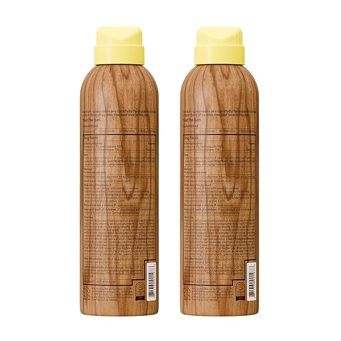 Sun Bum Original SPF 50 Sunscreen Body Spray - Broad Spectrum Moisturizing Sunscreen with Vitamin E - Hawaii 104 Act Compliant (Made without Octinoxate & Oxybenzone) - 6 oz (Pack of 2)