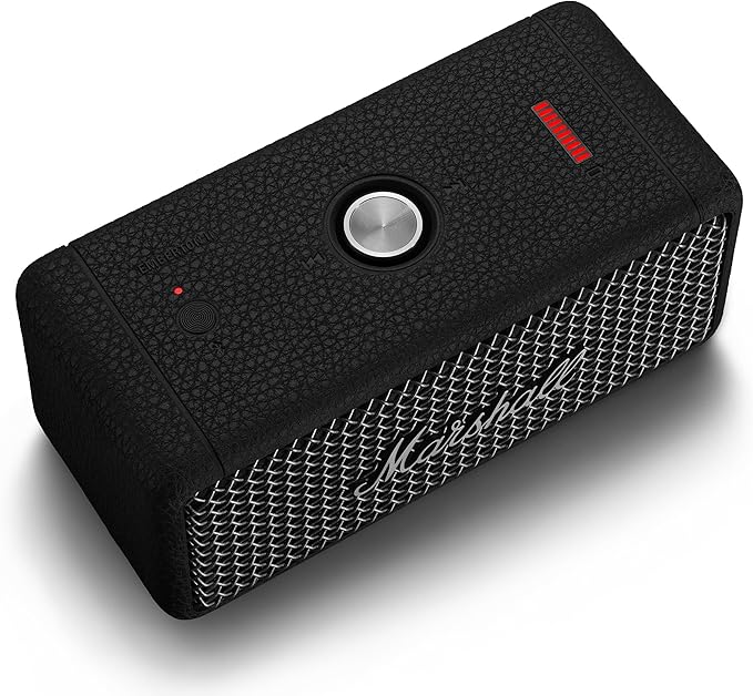 Marshall Emberton II Portable Bluetooth Speaker - Rugged Waterproof/Dust-Proof Design | Loud Stereo Sound, Deep Bass | Compact and Wireless for Travel and Outdoors - Black and Steel