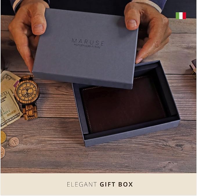Maruse Italian Leather Passport Cover for Men and Women, Handmade in Italy